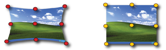 Comparison of a non-linearized and linearized sensor Comparison of a non-linearized and linearized sensor